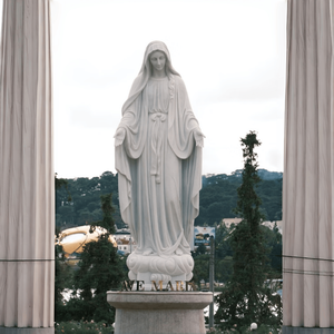 Statue de la Vierge Marie en résine et fibre de verre résistante aux intempéries, peinte à la main, style antique, 65 pouces grandeur nature, modèle personnalisable pour jardin extérieur - Product Image 6