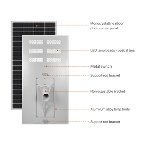 Kỹ thuật tùy biến ngoài trời IP66 LED năng lượng mặt trời ánh sáng đường phố điều khiển thông minh không thấm nước hiện đại 8 9 10 12 mét chiếu sáng đường phố - Product Image 4