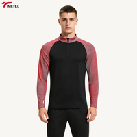 Survêtement de football personnalisé TIMETEX pour homme, à manches longues, demi-zip, séchage rapide, respirant, essentiel