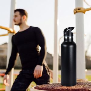 Termo portátil de acero inoxidable de 25 oz con asas, botella de agua al vacío para deportes al aire libre, estilo americano de boca ancha, olla espacial, frasco. - Product Image 5