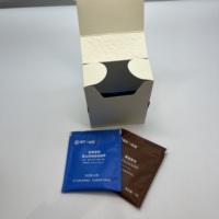 Boîte en carton blanc pour emballage de café liquide en sachet souple, avec pelliculage mat, pliage facile et logo en relief – Vente en gros