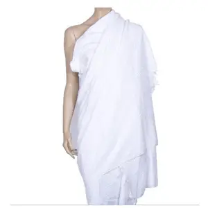 2 टुकड़ा सफेद Microfiber Ihram हज तौलिया वयस्क आकार कपड़ा