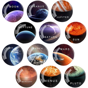 Ensemble d'aimants pour réfrigérateur en verre cristal Douze planètes Terre Mars Vénus Lune Univers Thème Réfrigérateur Décoration - Product Image 3