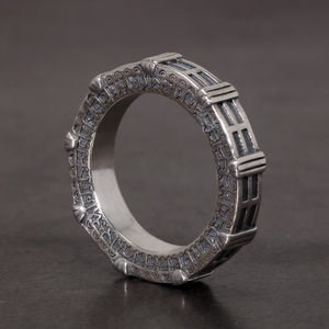 จริง925เงินสเตอร์ลิงแหวน Stargate สำหรับแฟนๆอุปกรณ์การขนส่งขนาดใหญ่ในสิ่งที่คนแปลกหน้าทีวีแสดงคอสเพลย์ของขวัญคริสต์มาส - Product Image 3