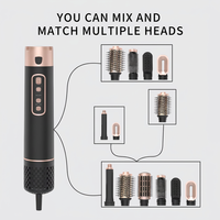 Sèche-cheveux brosse multi-styler 6 en 1, 110 000 tr/min, ionique, avec embout détachable pour salon et usage domestique