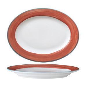 Plat de service Calypso en corail 30,1 × 22,7 cm Corona - Product Image 1