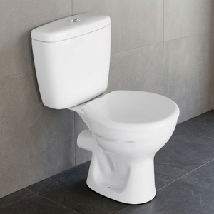 New Arrived Two Piece Ceramic Toilet Floor Mounted Dual Flush Cyclone Flushing P <b>Trap</b> WC Set - Product Image 2