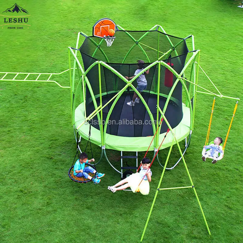 auf lager fabrikpreis 12 ft gymnastik outdoor trampolin mit netz garten park kinder erwachsene fitness Übung trampolin