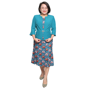 Nouveaux ensembles jupe et veste grande taille pour femmes, style africain, deux pièces, élégants, décontractés, pour le bureau, robes midi crayon florales pour l'église - Product Image 5