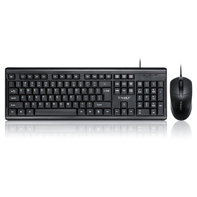 TF500 Useful Business  Keyboard Wired  Office  Keyboard and Mouse Combo for Computer