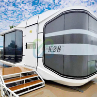 Maison capsule spatiale intelligente Volferda M9 de 20 pieds, 50 mètres carrés, E5, 2 chambres, cuisine, toit-terrasse, panneau solaire - Étanche