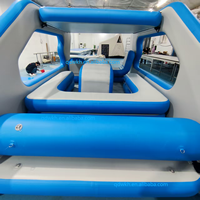 Nouveau bateau-maison gonflable électrique multi-coques durable pour loisirs nautiques, personnalisable, pour 5 à 10 passagers, 4,5 m