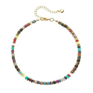 महिलाओं के लिए प्राकृतिक पत्थर की बिकी हुई टखने के कंगन के टखने के ब्रेसलेट पैर के गहने - Product Image 2