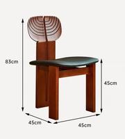 Chaise de salle à manger moderne haut de gamme en bois massif avec dossier haut, design africain, imperméable, vente en gros d'usine