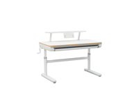 Étagère de rangement supérieure réglable manuellement pour bureau d'enfant Multi-Growth, avec coins arrondis anti-collision et tiroir coulissant pour garçons