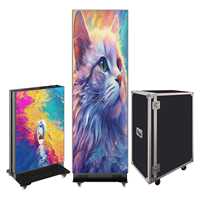Pantalla LED para Póster P2 P2.5 P1.8 a Todo Color, Ultrafina, Portátil, para Publicidad Digital en Interiores, Pantalla Espejo