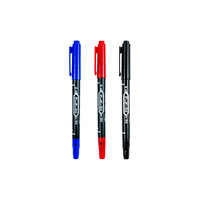 Marqueur permanent double pointe à base d'huile, non effaçable, 130 mm, pour dessin d'enfants, vente directe usine, boîte de 10