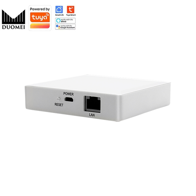 DUOMEI for Tuya Zigbee 3.0 Smart Gateway Double Pole Durable PC ABS Housing Works Alexa Google Home Whole House Remote Control