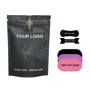 LYCHAカスタムロゴ入り形状・サイズ調整可能いびき防止マウステープ、優しい通気性、低刺激性、CE認証済み、睡眠の質向上ストリップ - Product Image 1