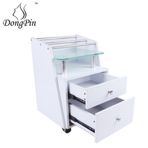 Dongpin Beauty Panel <b>Trolley</b> 40x41x63 Cm Tempered Glass Mobile Storage Cabinet With Casters Salon <b>Tool</b> Cart - Product Image 3
