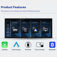 Autoradio Ultra Linux 12,3 pouces pour Série 5 E60 CIC 2009-2010 CarPlay Lecteur multimédia Android Navigation GPS