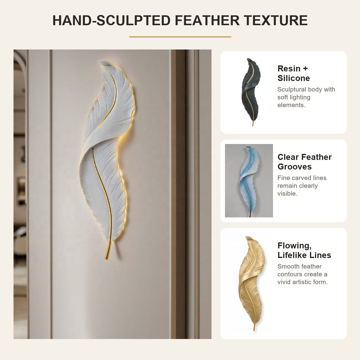Modern Design Wall Lamps Lights Indoor Led Lamps Hotel Villa Project Decorative Resin High Quality Home Art 220v · image 2