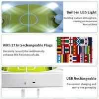 Jouet de terrain de football intelligent 3 en 1 pour chat avec capteur de mouvement, balle roulante automatique et herbe à chat pour l'exercice des chats d'intérieur