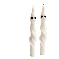 Bougie Pilier Fantôme Vintage Halloween Fantaisie, Parfumée aux Fruits, en Cire de Soja Blanche, Non Toxique, Écologique, dans un Pot en Fer Blanc