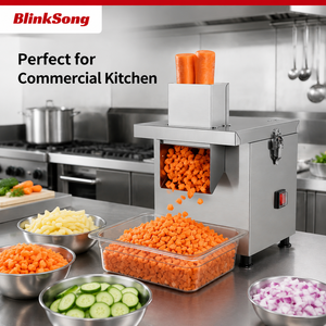 Machine à découper les légumes multifonctionnelle en acier inoxydable, électrique, pour trancher, couper en dés et en bâtonnets les frites, idéale pour les restaurants - Product Image 4