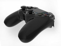 Los mejores controladores de juegos Giroscopio de seis ejes Luces RGB Diseño ergonómico Motor de vibración Controlador inalámbrico negro para PS4
