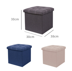 WholesalwFolding Ottoman Banc Petit Repose-Pieds Tabouret avec Couvercle Rabattable - Product Image 6