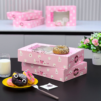 Boîtes à donuts à 6 compartiments, écologiques, de qualité alimentaire, jetables, pour pâtisserie, biscuits, desserts, personnalisables