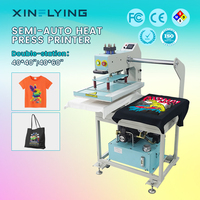 Machines de presse à chaud semi-automatiques à double station 40x60cm 40*40cm pour l'impression de t-shirts