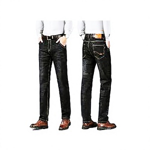 ASAP Unisex Mid Heavyweight Pullover Casual Pant High Quality Denim <b>Jeans</b> Double Pocket Oversized Fit Winter <b>Elastic</b> <b>Waist</b> - Product Image 1