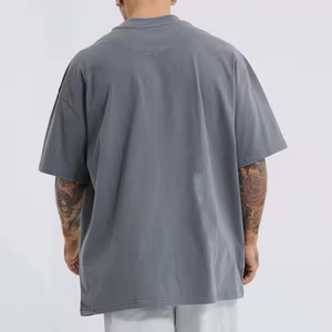 Camiseta personalizada de cuello redondo de estilo Retro para <span class=keywords><strong>hombre</strong></span>, camiseta <span class=keywords><strong>blanca</strong></span> supergrande de alta calidad 100% algodón, camiseta de Color sólido en blanco de gran tamaño para <span class=keywords><strong>hombre</strong></span> - Product Image 4