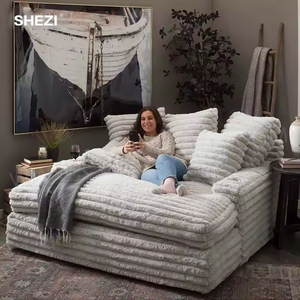 Sofá Seccional Modular en Forma de <span class=keywords><strong>U</strong></span> de 133 Pulgadas, Sin Brazos, Tapizado en Corduroy, con Otomana Móvil, 7 Cojines, Asiento Profundo, Estilo Moderno - Product Image 5