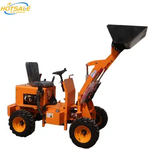 Mini bê tông loader trang trại sử dụng động cơ mini Front end bánh xe tải máy kéo backhoe cát loader