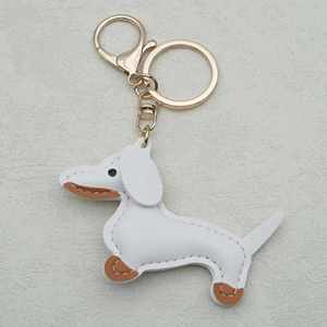 Hot Selling 3D Sausage Dog Pendant Metal Carabiner <b>Keychain</b> Cute Leather Bag Charm Car Interior Decor Handmade Dachshund Gift - Product Image 3