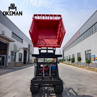 Nouveau Camion Benne sur Chenilles OKEMAN Diesel Euro 5 de 5 Tonnes, Direction à Gauche, Tout-Terrain, 57 CV, Transmission Manuelle 3F/1R, Moteur Huichai 4