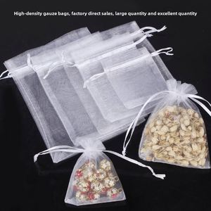 Wholesale Pure Organza Gauze Drawstring <b>Bags</b> for <b>Wedding</b> Candy and Jewelry <b>Gift</b> Packaging with Custom Logo - Product Image 3
