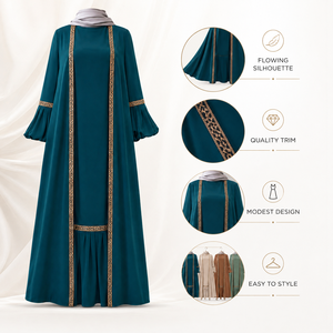 <span class=keywords><strong>Abaya</strong></span> con Paillettes 2026, Vestito Musulmano da Donna, Abbigliamento Islamico, Kimono <span class=keywords><strong>Abaya</strong></span> - Product Image 5