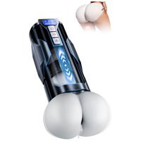 Jouets sexuels masculins automatiques, réaliste, avec fonctions de chauffage 360°, 10 vibrations, 7 modes de poussée, stimulateur de poche, écran LCD, 100% réaliste