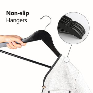Perchas personalizadas para pantalones, barra natural, gancho giratorio de 360 grados, paquete de perchas de madera maciza de primera calidad para ropa - Product Image 2