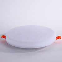 Éclairage de panneau intérieur réglable, encastré, sans cadre, rond, panneaux LED 3D pour plafond