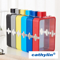 Bouteille d'eau en plastique sans Bpa ml, grand mini ordinateur portable mignon, écologique, couleurs à la mode,