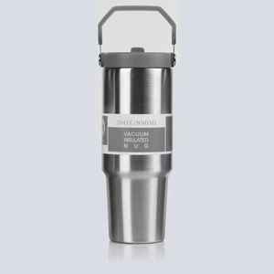 Bouteille d'eau en acier inoxydable de grande capacité 40 oz avec poignée, thermos à double paroi, tasse de voyage pour les sports de plein air - Product Image 3