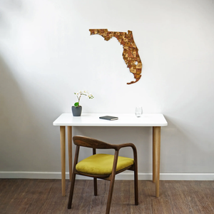 3D mappa della <span class=keywords><strong>Florida</strong></span> in legno un unico viaggiatore USA decorazione per la casa regalo mappa del mondo Puzzle in legno - Product Image 3