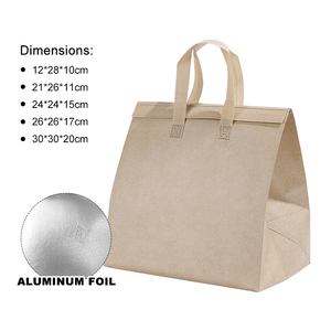 Không dệt Takeaway túi cách nhiệt nhôm lá mỏng với chất kết dính dùng một lần lạnh Túi phục vụ túi bao bì di động - Product Image 4