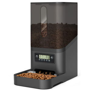 Comedero Inteligente para Mascotas de 6L, Temporizador Automático, Dispensador de Comida para Perros y Gatos, Negro, Desmontable, para Uso Doméstico - Product Image 1