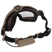 Lunettes tactiques anti-buée, lunettes de protection pour le ski, l'airsoft, le CS, transparentes, noires, 2 lentilles, lunettes anti-poussière pour le motocross avec micro-ventilateur